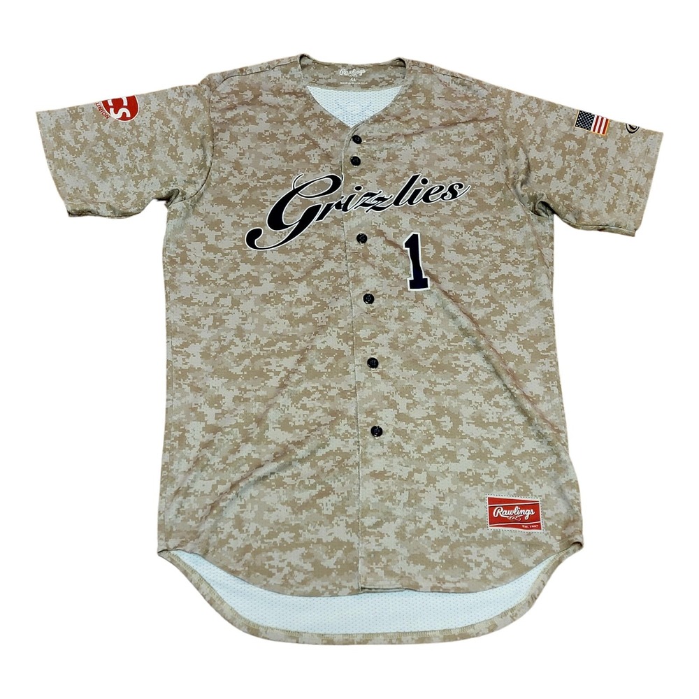 Gateway Grizzlies Cody Livesay #1 Signed Game Worn Camo Jersey Rawlings 44